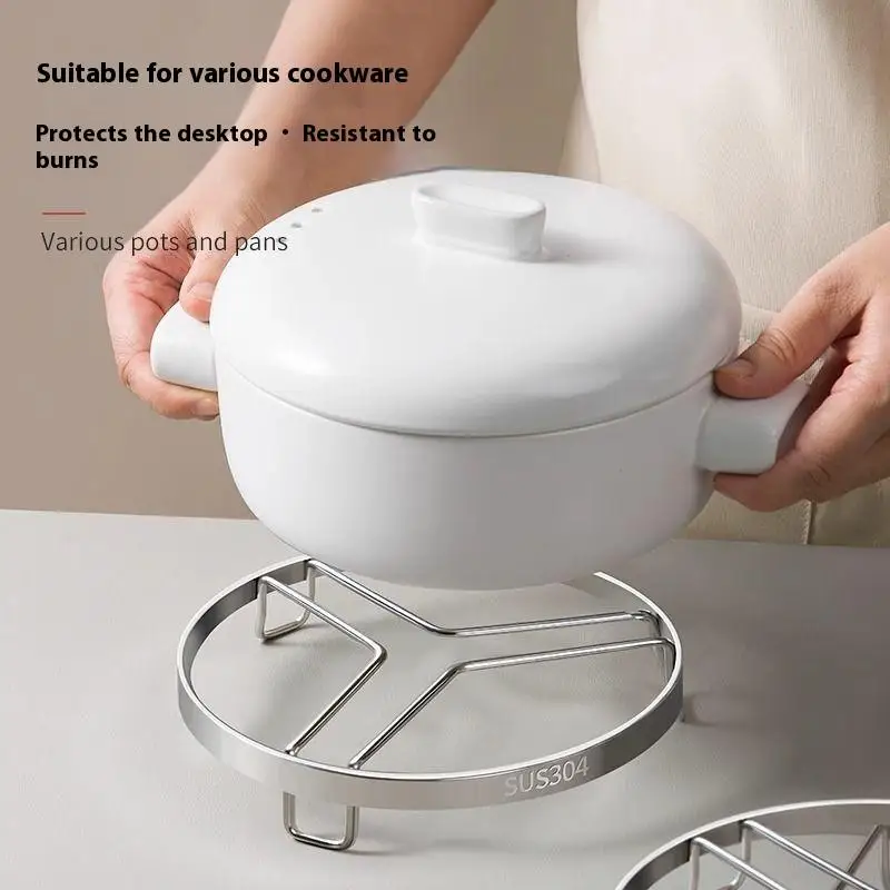 Stainless Steel Steamer Pan Rack Round Multifunction Pot Rack Stackable Kitchen Steamer Rack