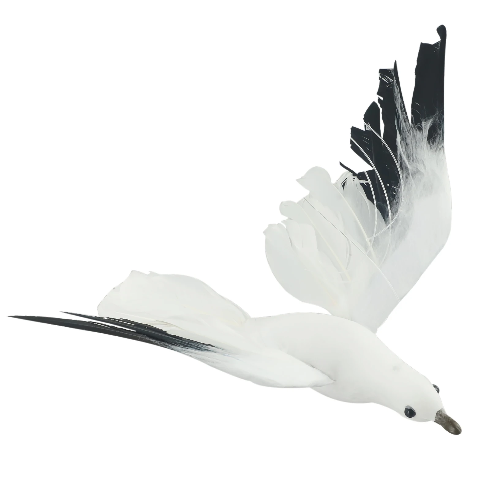 Craft Simulated Seagull Statue Ornament White Handmade 25*22*4.5 Cm Feathered Flying Seagull Foam Bird Druable