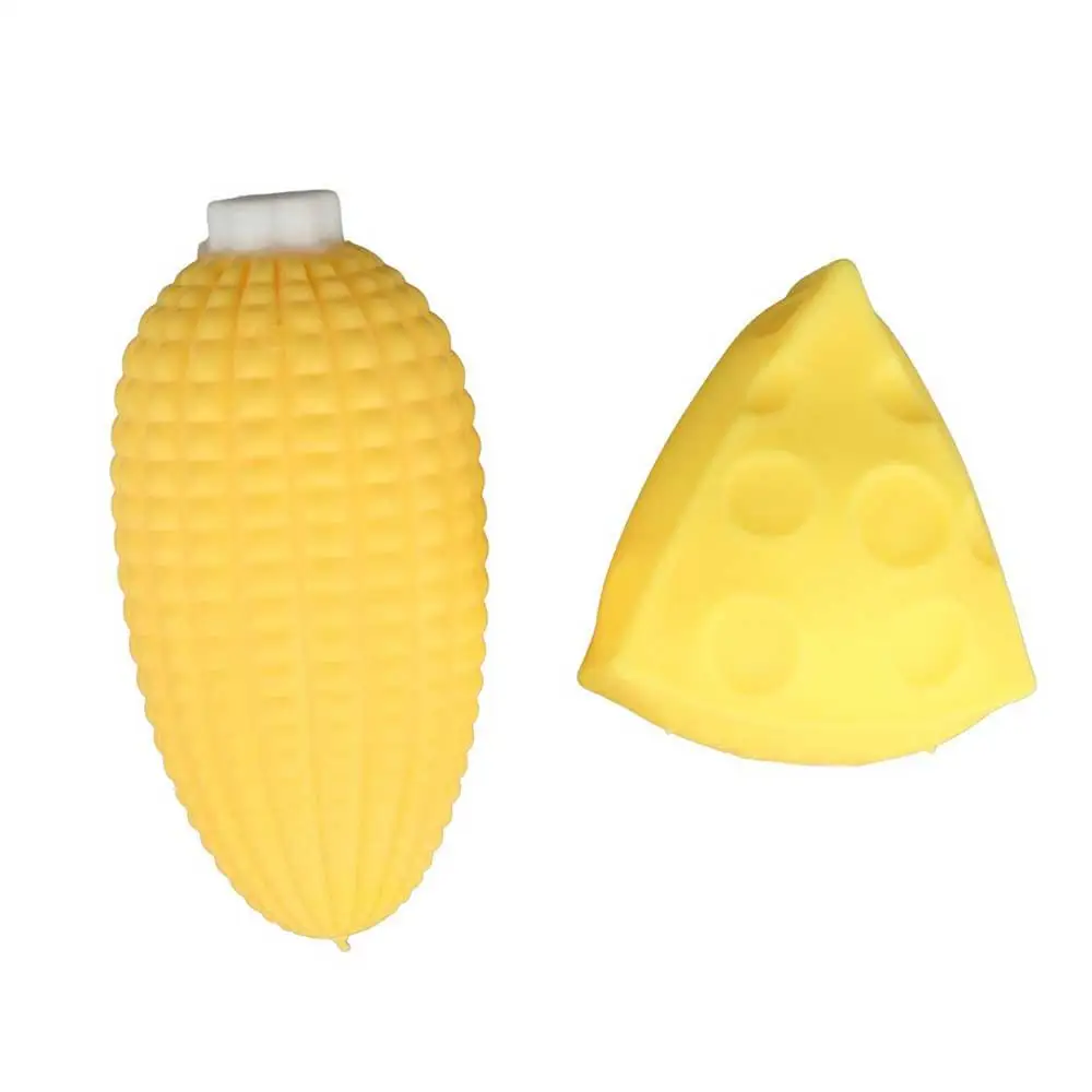 Divertente formaggio sensoriale spremere materiale flessibile tocco confortevole rimbalzo lento sollievo dallo stress festa durevole in PVC