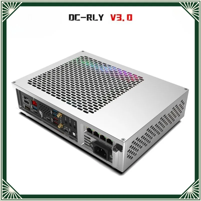 In Stock 3.16L Mini DC-RLY V3 ITX Chassis, Soft Router Case, Support Internal and External Power Supply