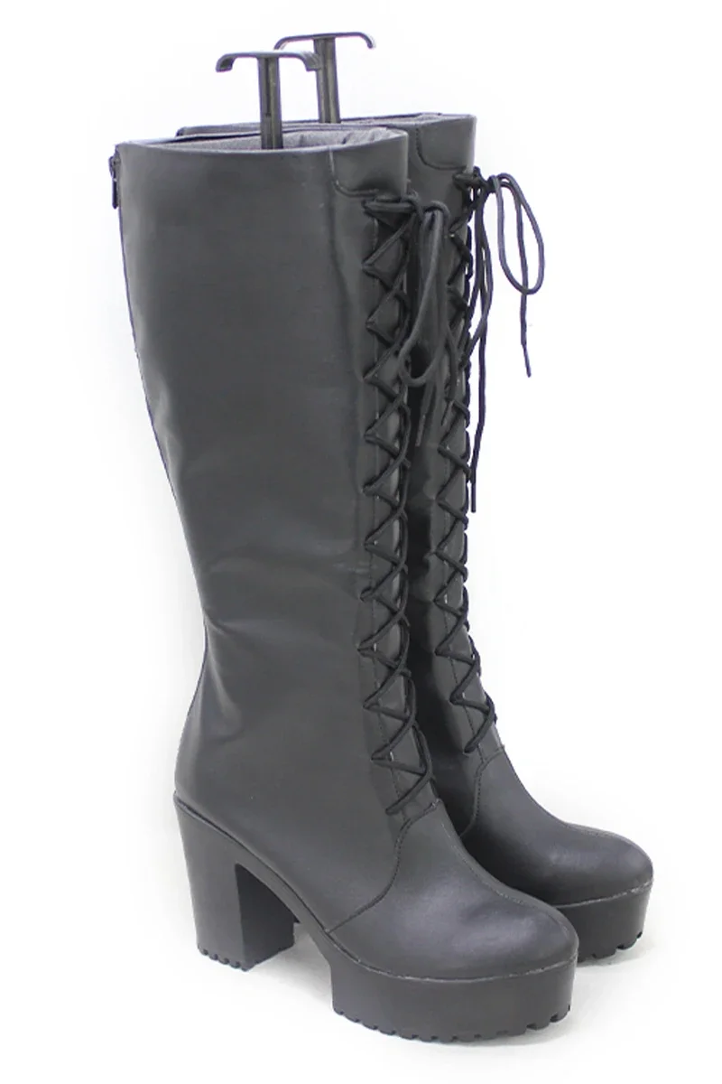 Ff14 Edda Cosplay Schoenen Pu Lederen Schoenen Halloween Party Boots Cosplay Prop Op Maat Gemaakt