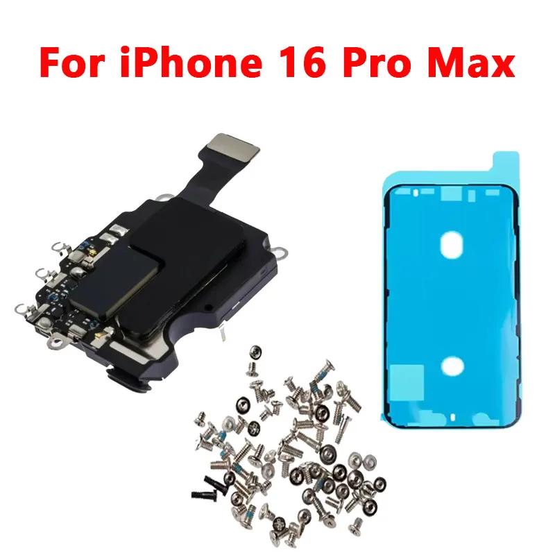 Ear Speaker With Flex Cable Replacement For iPhone 16/16 Pro/16 Plus/16 Pro Max And All Screws + Screen Waterproof Adhesive Tape