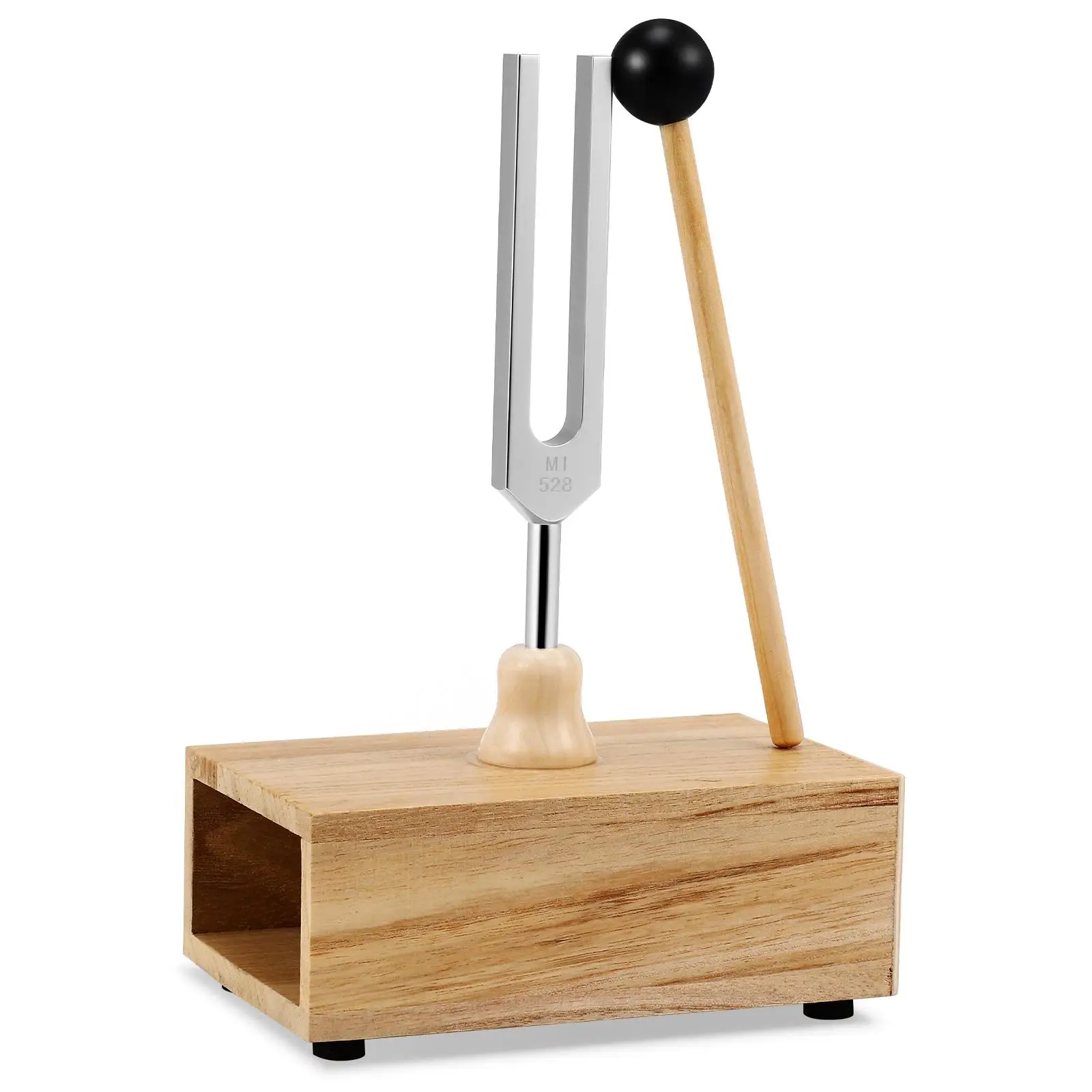 

Sensory Tuning Fork Yoga Wooden Resonator Aluminum Alloy Tune Percussion Mallet Student