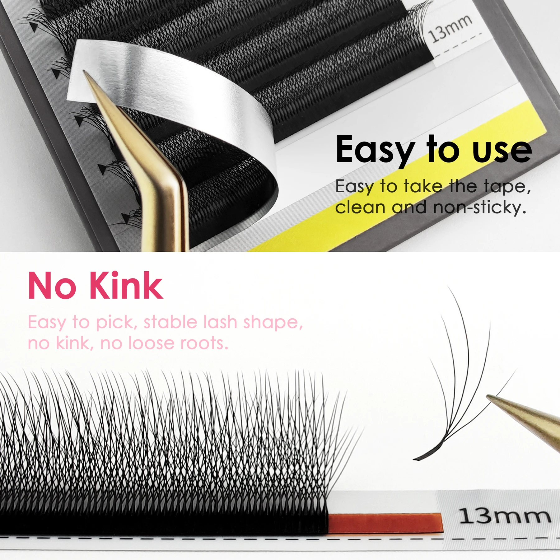 SEEDEW 0.07mm Natural Wispy W-shaped 5D Eyelashes Extension Premium Materials False Lashes New Upgrade 5D Lashes