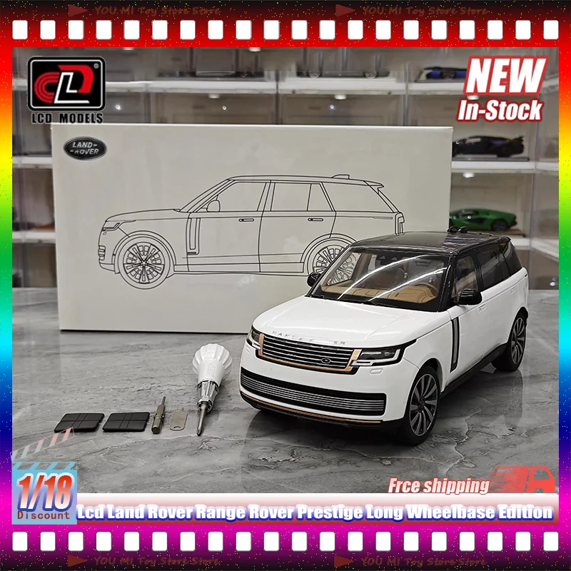 

Новинка в наличии 1:18 ЖК-дисплей Land Rover Range Rover Prestige Long Wheelbase Edition, имитация сплава, миниатюрная литая модель игрушки, подарки