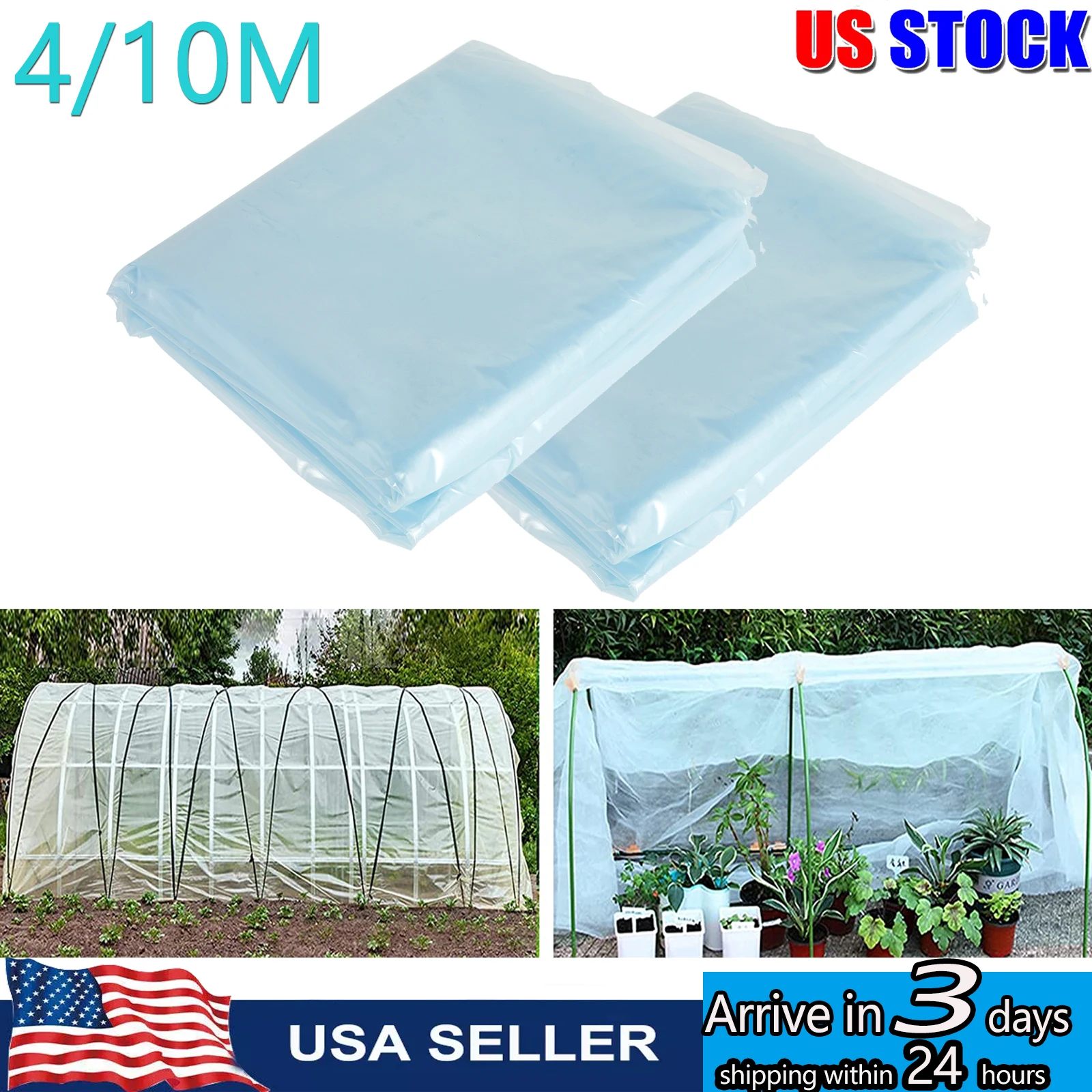 

Greenhouse Clear Plastic Film Polyethylene Greenhouse Plant Cover Sheeting UV Resistant Freeze Frost For Garden Agricultur