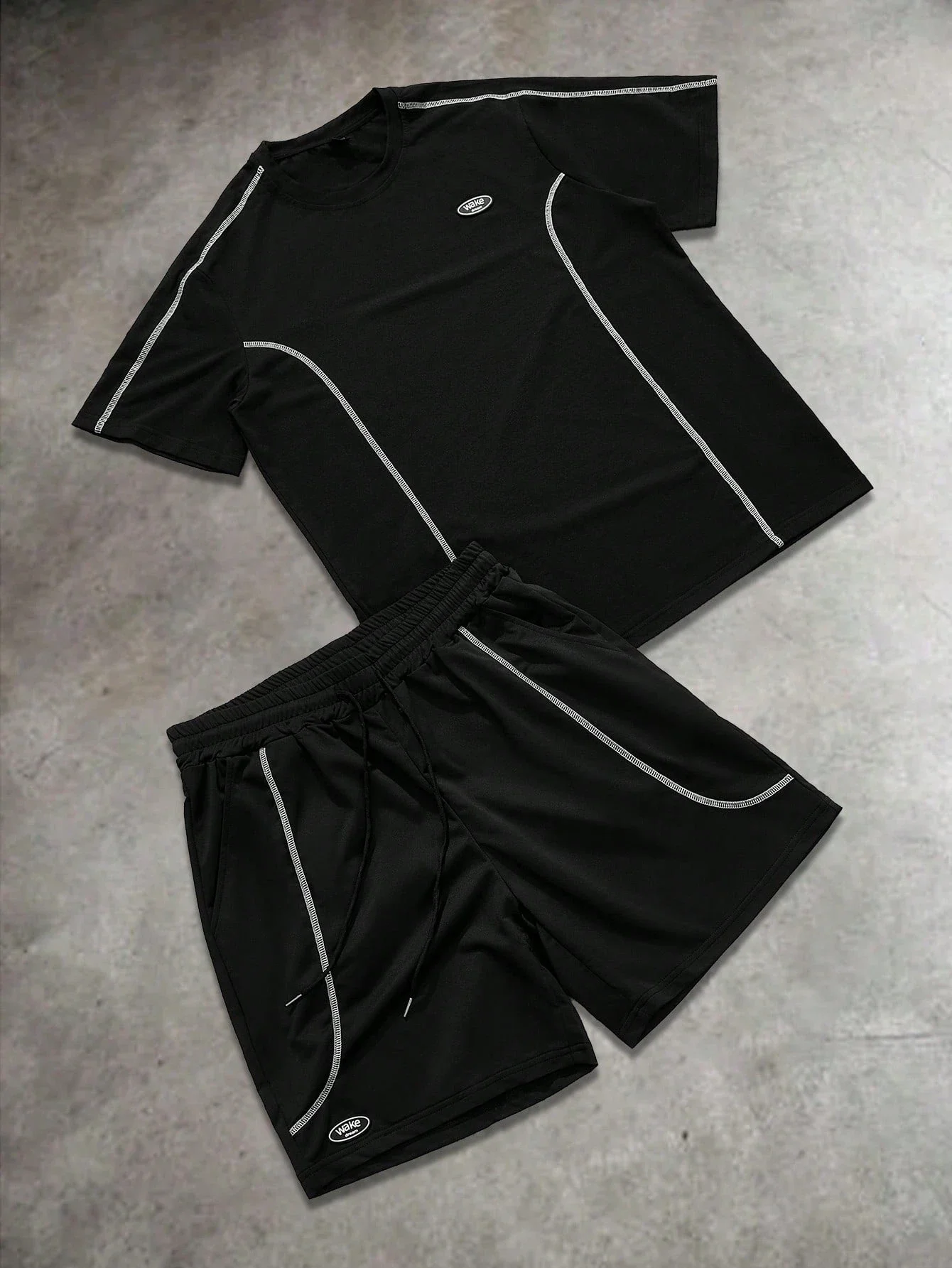 

Men's Casual Contrast Stitching T-Shirt And Shorts Set Summer