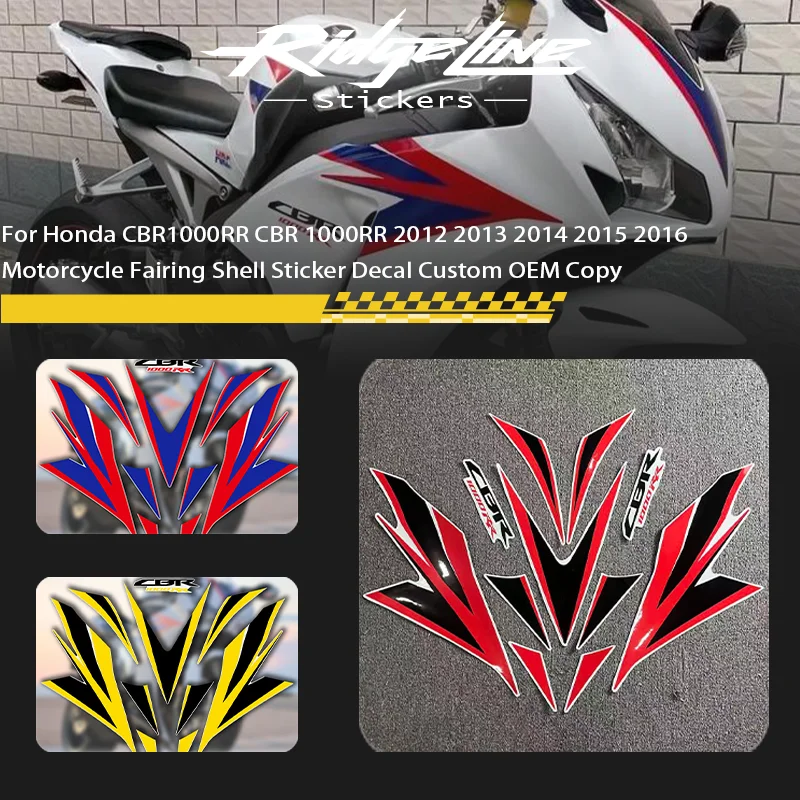 

For Honda CBR1000RR CBR 1000RR 2012 2013 2014 2015 2016 Motorcycle Fairing Shell Sticker Decal Custom OEM Copy
