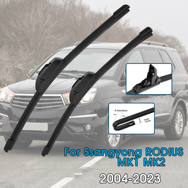 Auto Wischer Klingen Für Ssangyong RODIUS MK1 MK2 2004-2023 Windschutzscheibe Windschutz Frontscheibe Klingen Auto Zubehör