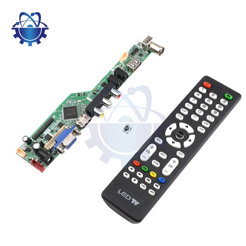 USB LCD controller TV motherboard English Remote Control Remote Control Without Battery