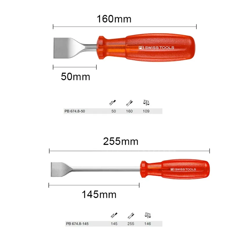 PB Swiss Tools PB 674.8 Series Seal Scraper Spring Steel Blade Maintenance Tool Sold Separately