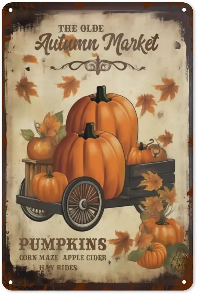 Thanksgiving Metal Tin Signs Funny Vintage Iron Paiting Wall Decor For Indoor Outdoor Bar Coffee Kitchen es