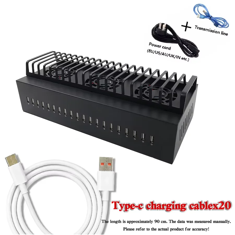 20/40 USB Ports Phone Farm Hub Android Control Box Batch Sync Unified Management for Multi Smartphones Group Control