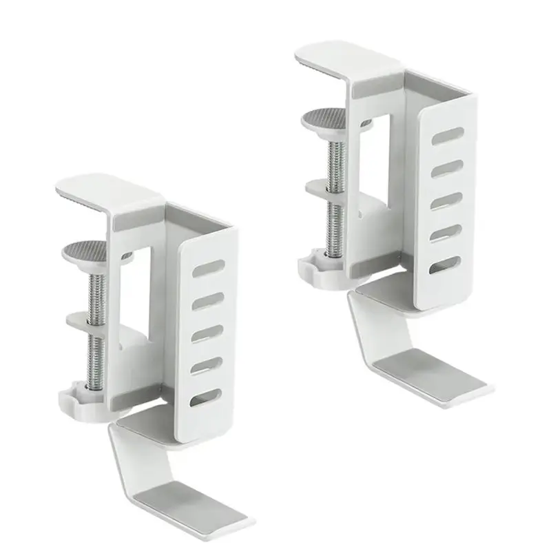 AT82-Desk Side Vertical Laptop Stand,No Drill Laptop Desktop Mount,Hanging Laptop Holder For Desk Side,Clamp On Desk