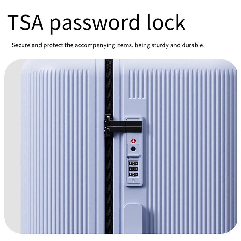 Koper Plastik Proses Baru 20-inci Bagasi Kabin 28-inci Koper Troli Tebal Kapasitas Besar Tas Perjalanan dengan Kunci Sandi