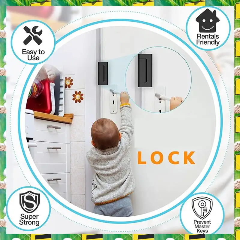 

3C Electron Home Security Door Lock Home Reinforcement Door Lock Device Lock Childproof Door Reinforcement Lock C,Home Security