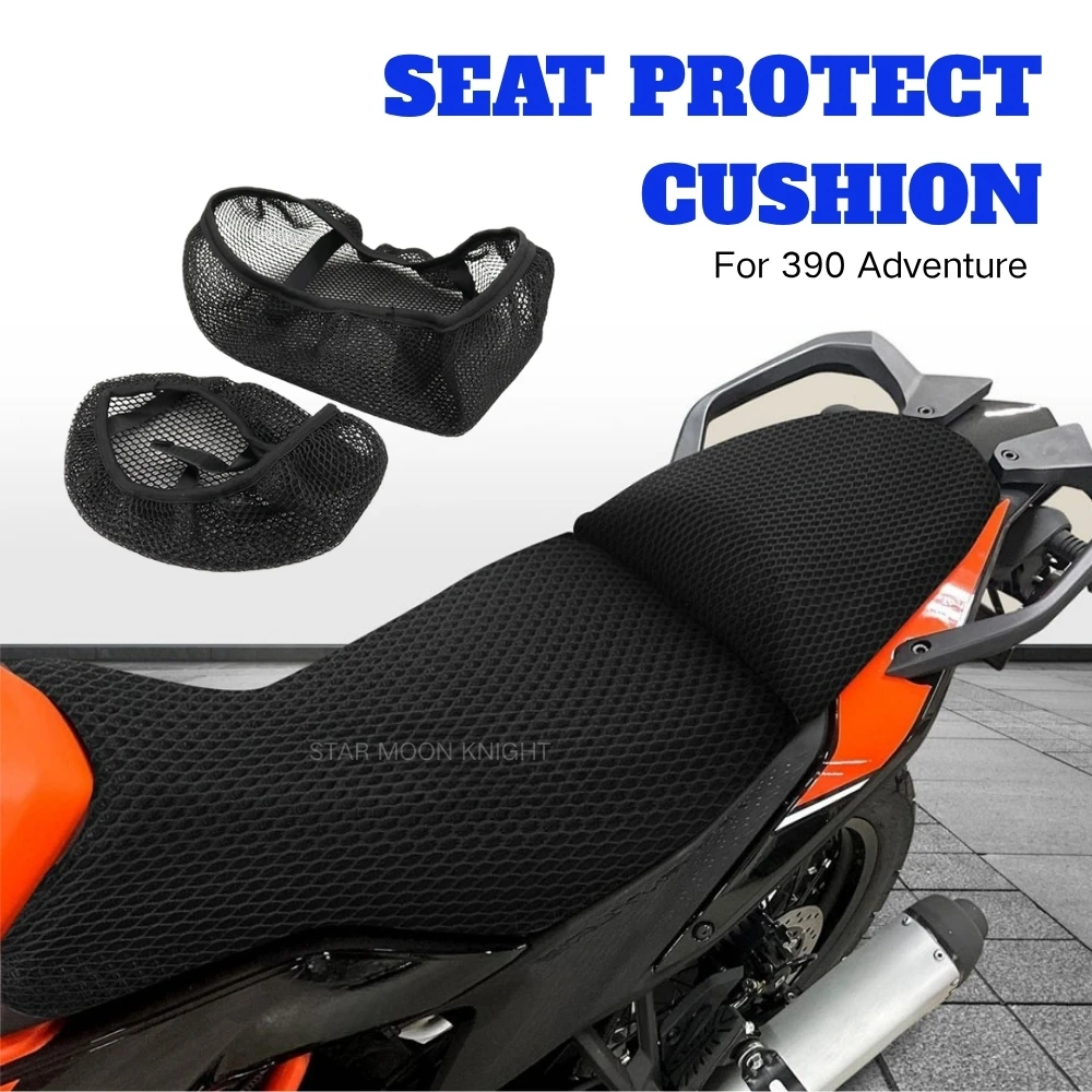 New 3D Mesh Motorcycle Protecting Cushion Breathable Seat Covers For 390 Adventure 390 ADV Fabric Saddle Seat Cover Accessories