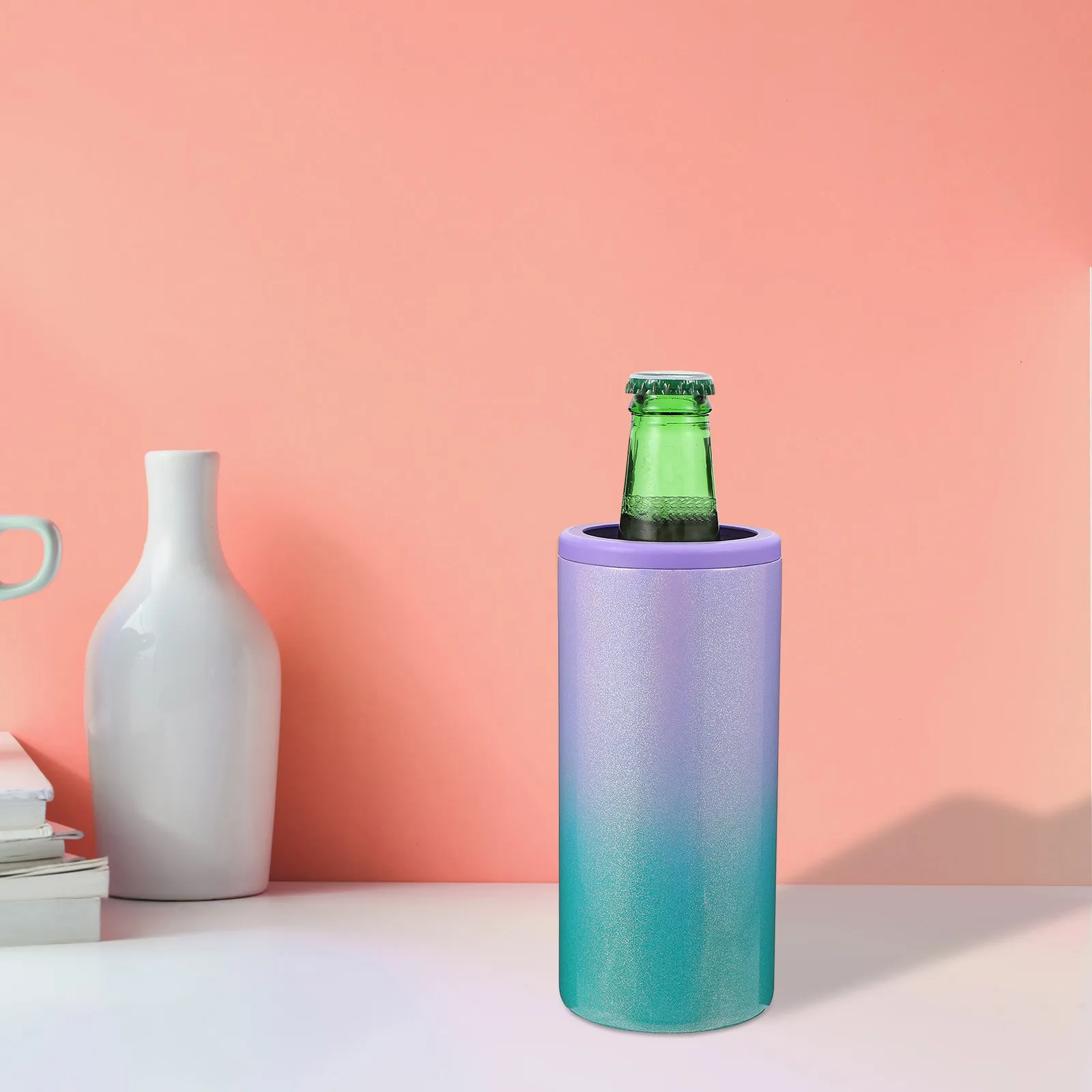 Stainless Steel Beer Bottle Cover Portable Reusable Compact Shape Easy Grasp Non Slip Bottom Smooth Surface Insulated