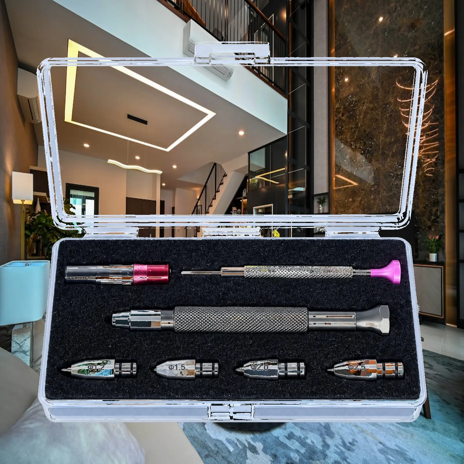 Precision Screwdriver Set with Case Interchangeable Bits Precision Watch-Repair Screwdriver Kit Portable Wear-Resistant
