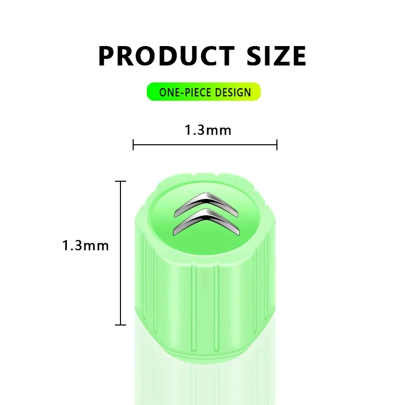 2/4Pcs Luminous Car Motorcycle Tire Valve Caps Badge Emblem Styling for Citroen DS Celysee Cactus Picasso Berlingo C4 C3 C5 C1 2