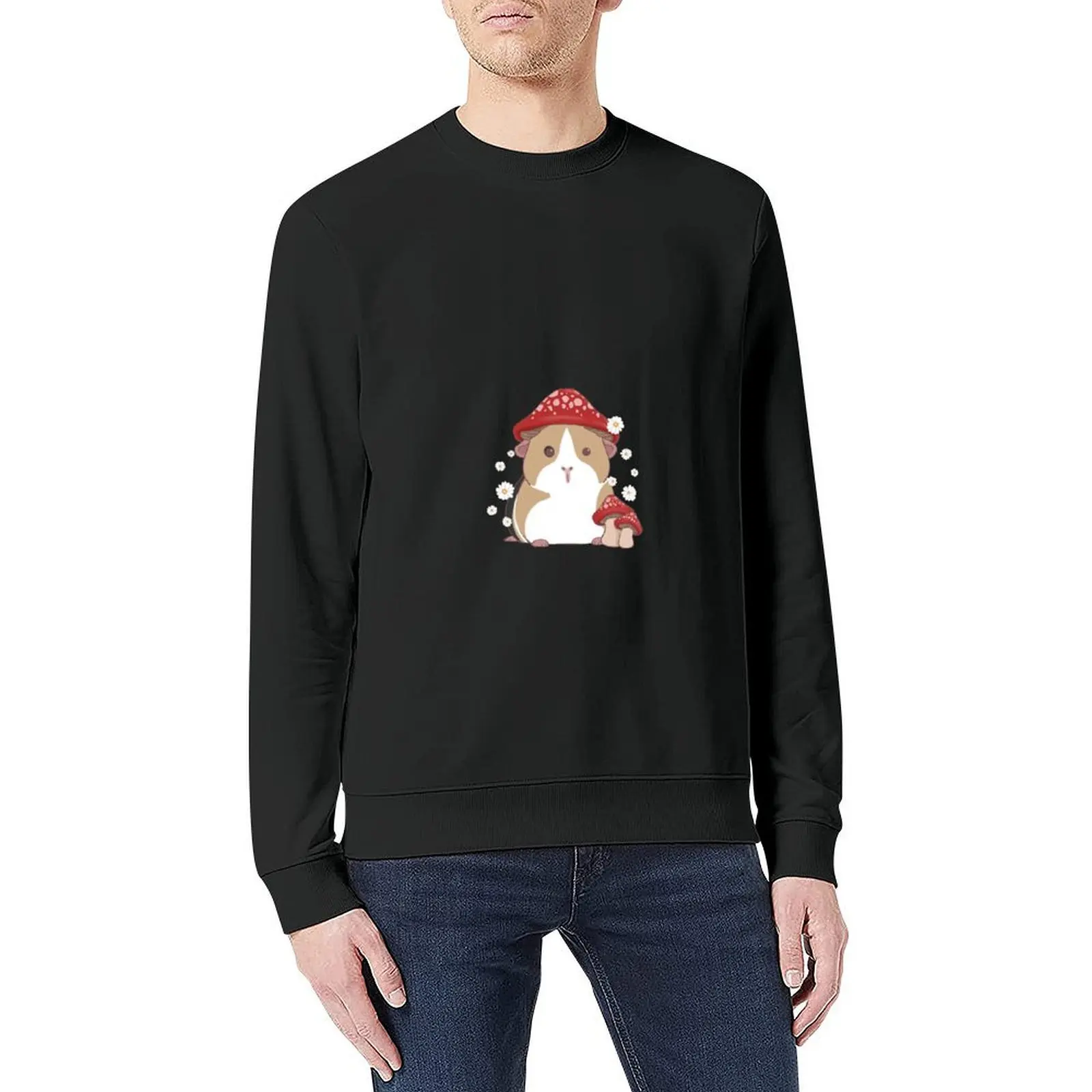 Wild mushroom Chewy (The guinea pig) with flowers Pullover blouse autumn jacket men male clothes sweatshirts