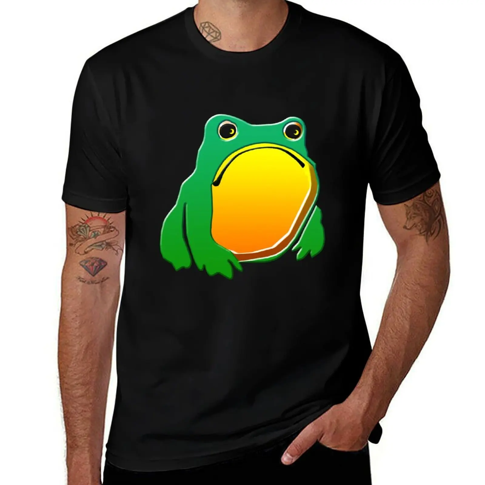 

Grumpy Frog drawing Japanese art by Matsumoto Hoji T-Shirt t shirts cotton 100% cotton t shirt man T-Shirt