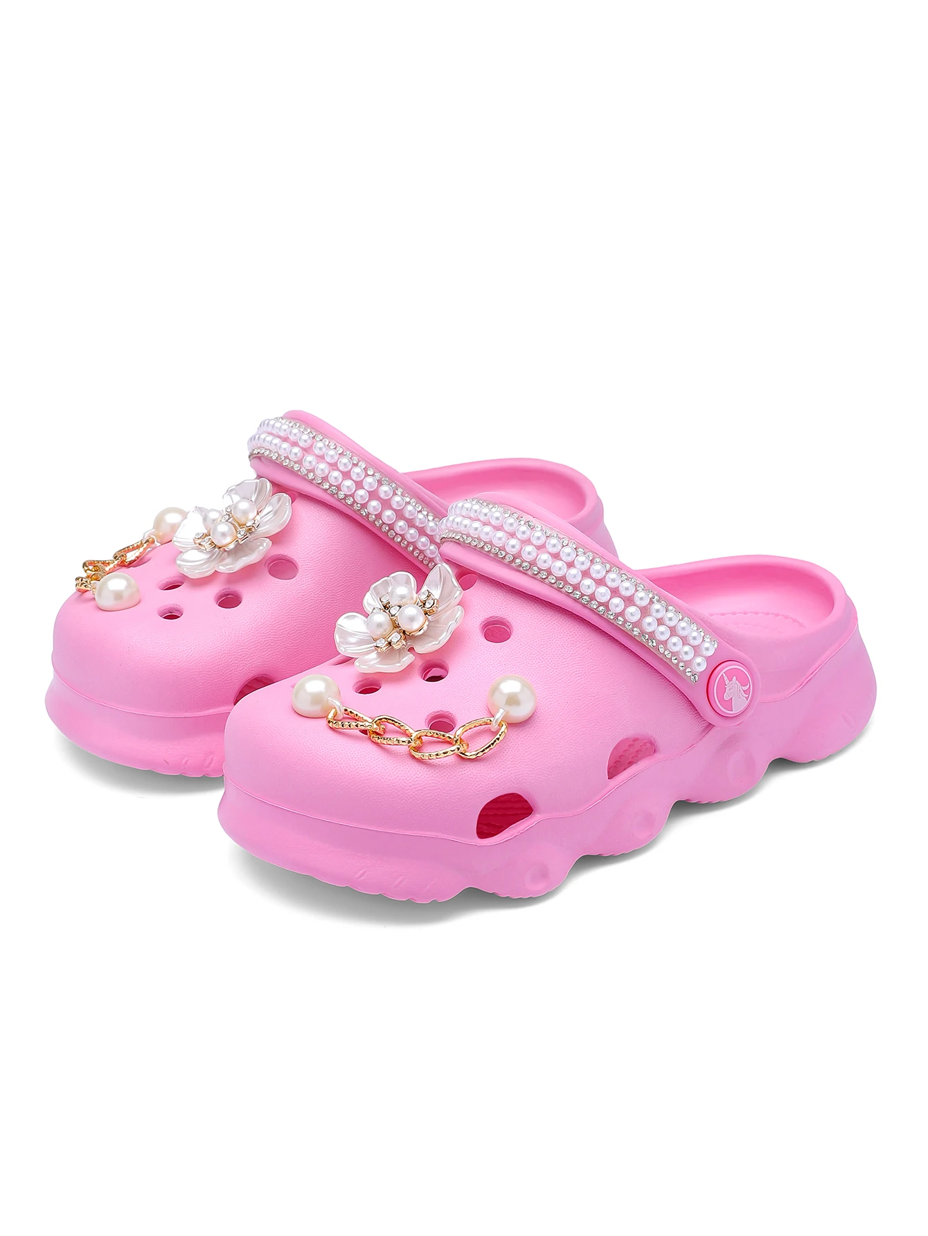 Kinder-Clogs, Leichte EVA-Gartenschuhe, Wasserdichte Rutschfeste Sandalen, Bequeme Slip-On Schuhe für Drinnen und Draußen 1214 – Detail 4