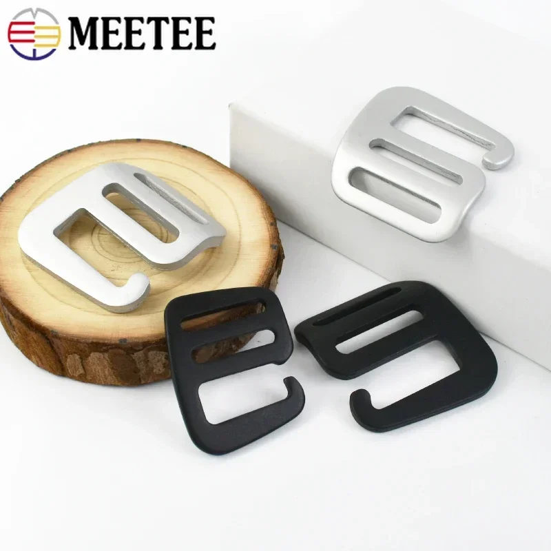 Meetee 5/10Pcs 20/25mm Metal G Hook Buckles Tri-Glide Adjust Buckle Bags Backpack Webbing Slider Clasp DIY Hardware Accessories