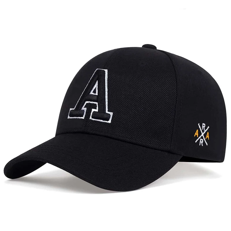 1piece Unisex A Letter Side Ar Embroidery Baseball Caps Spring and Autumn Outdoor Adjustable Casual Hats Sunscreen Hat