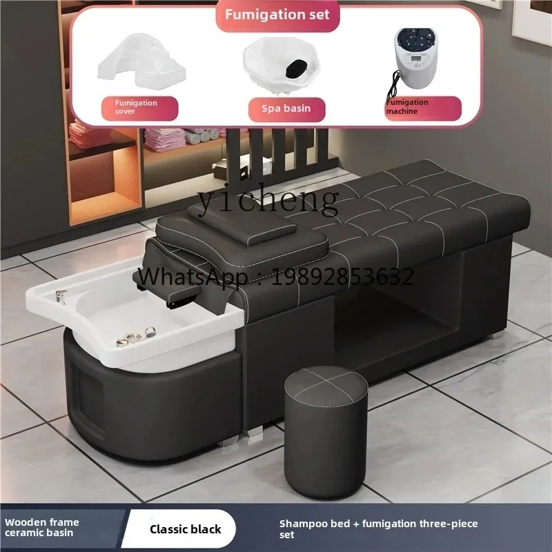 MR-16  ceramic basin head treatment shampoo bed barber shop water circulation fumigation beauty salon flush bed