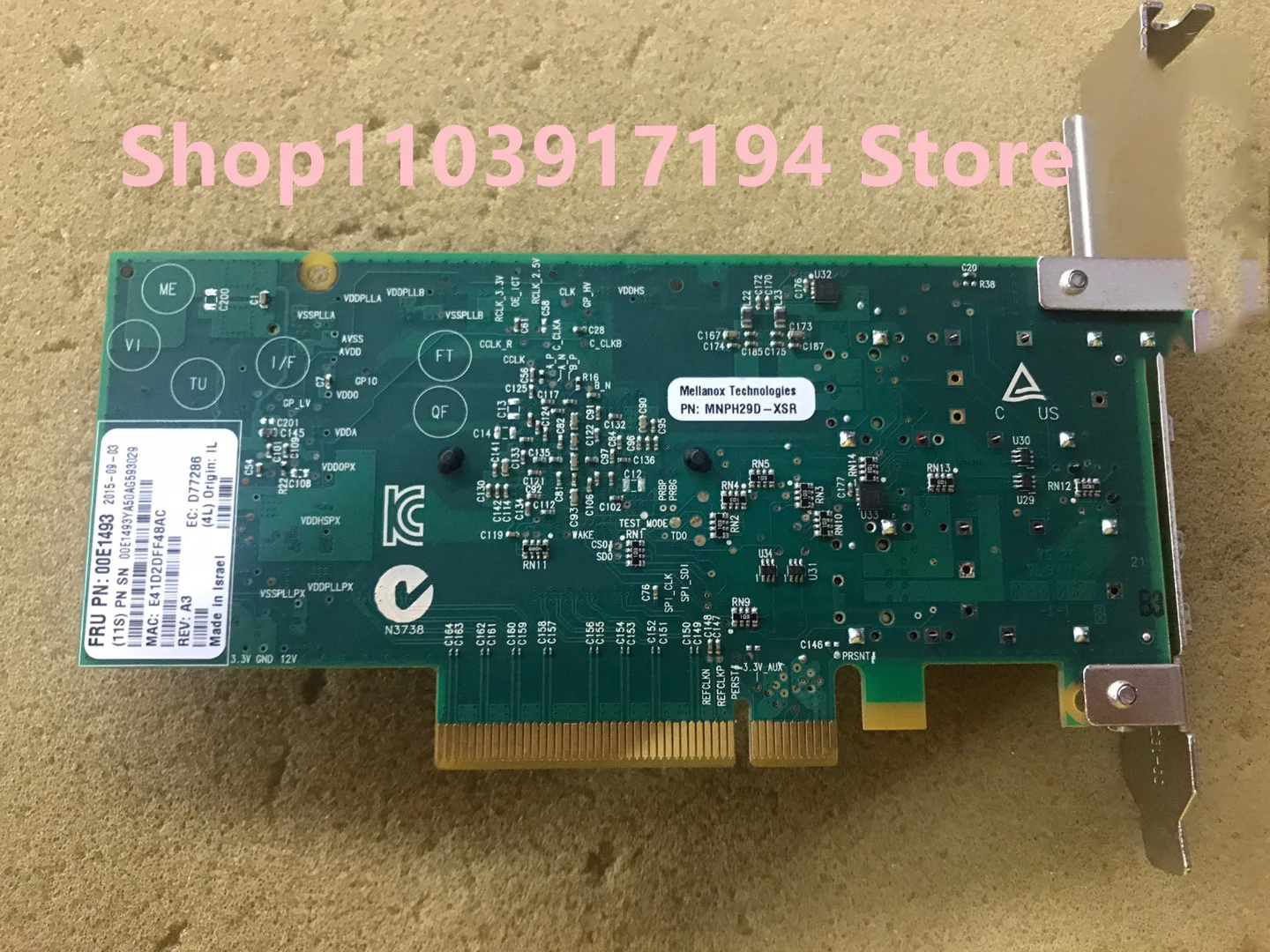 FOR Mellanox MNPH29D-XTR 10Gbps IBMellanox MNPH29D-XTR 10Gbps IBM 00E1493 twoport PCI-E 10 gigabit Network card