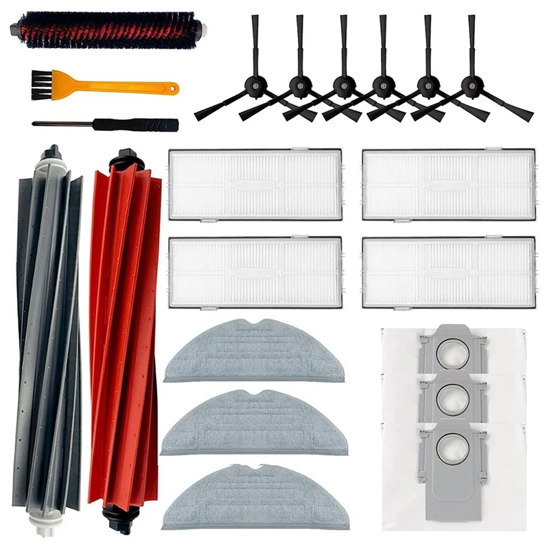 Accessories Kit For Roborock S8 Pro Ultra Robot Vacuum, Main Dual Brush Roller Cleaning Brush Side Brushes Hepa Filters