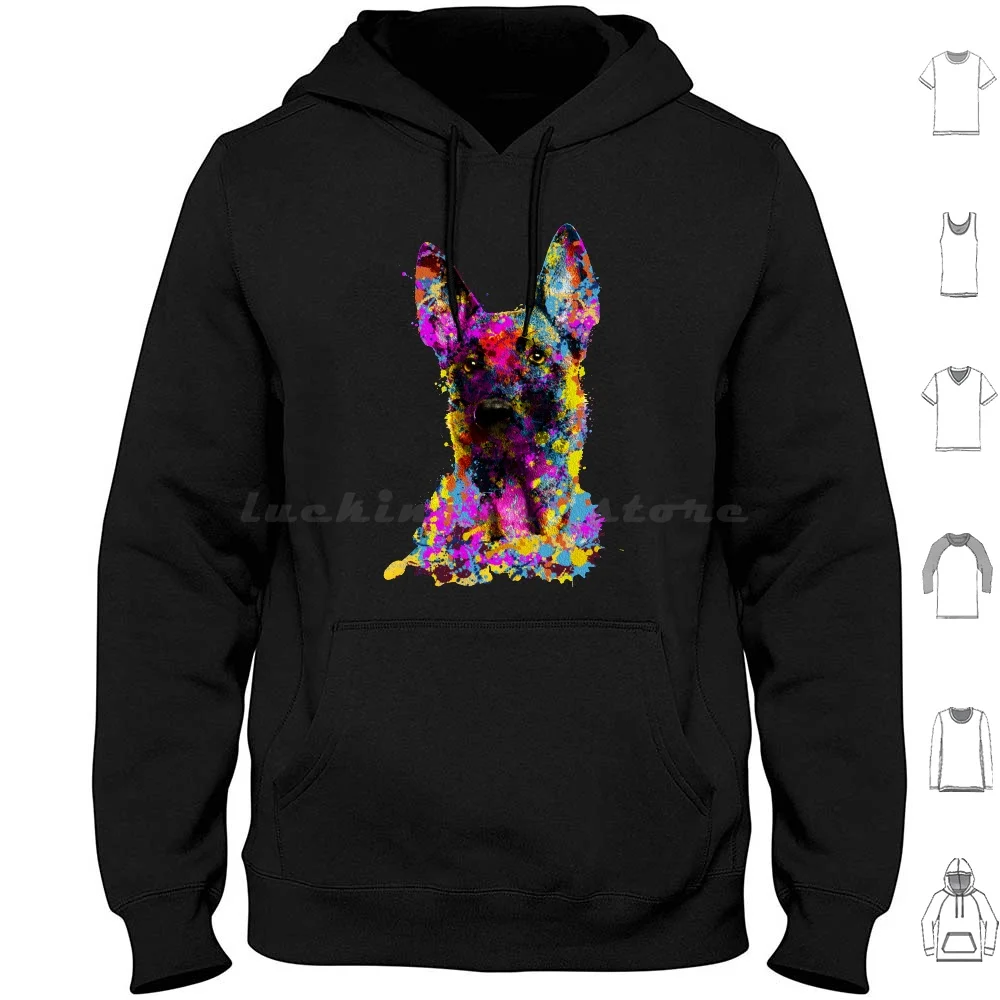 Belgian Shepherd-Malinois Hoodies Long Sleeve Malinois Malinois Dog Belgian Shepherd Belgian Malinois Mali Maligator