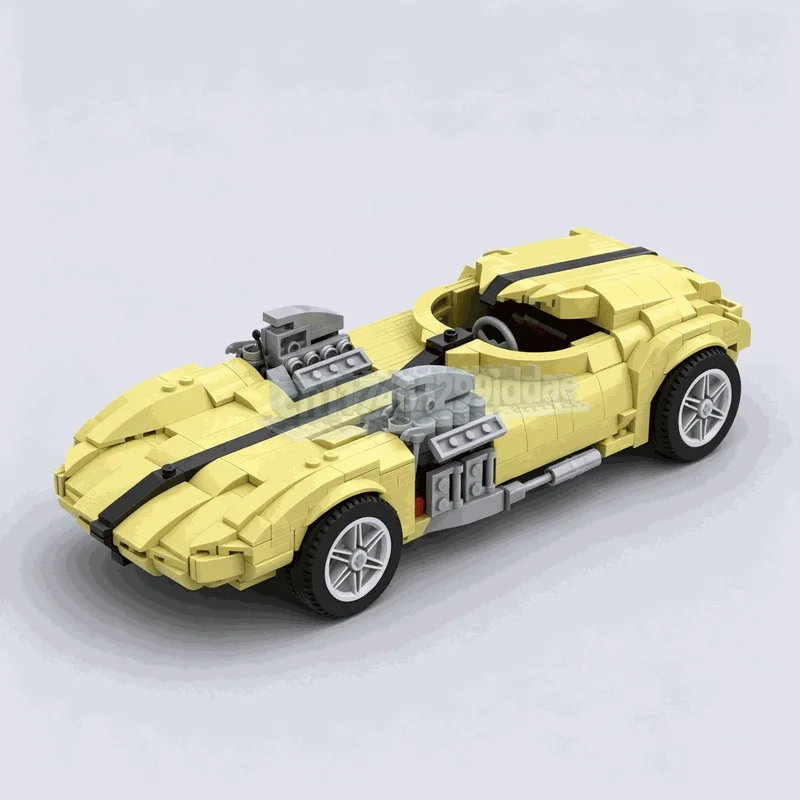 NEW 542PCS Twin Mill Sports Car Racing Vehicle MOC Creative Model Custom Puzzle DIY Assembly Brick Toy Collection Display Gift