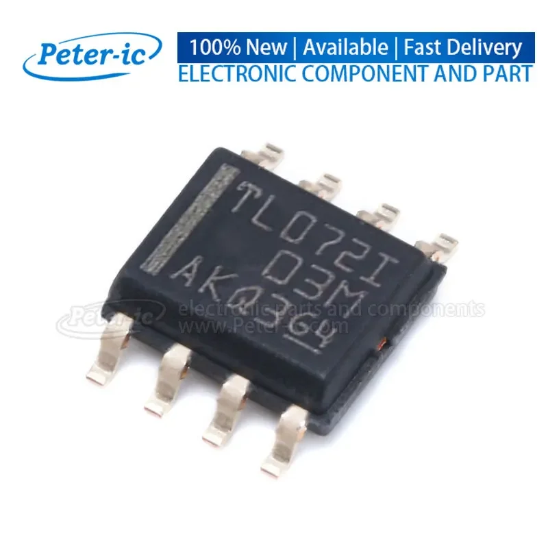 (5pcs) TL072IDR TL072I TL072ID SOIC-8 3mV 5.25MHz 65pA SOIC-8 FET Input Amplifiers Available Peter-ic