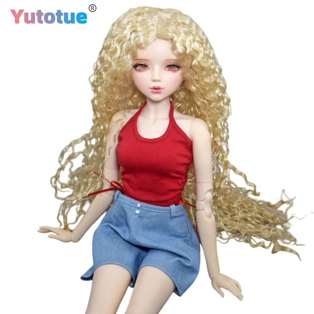 

YUTOTUE 56 см, модная кукла, ручная роспись, макияж, реалистичные светлые вьющиеся парики, одежда, обувь, полный комплект, 1/3 масштаба, игрушка BJD