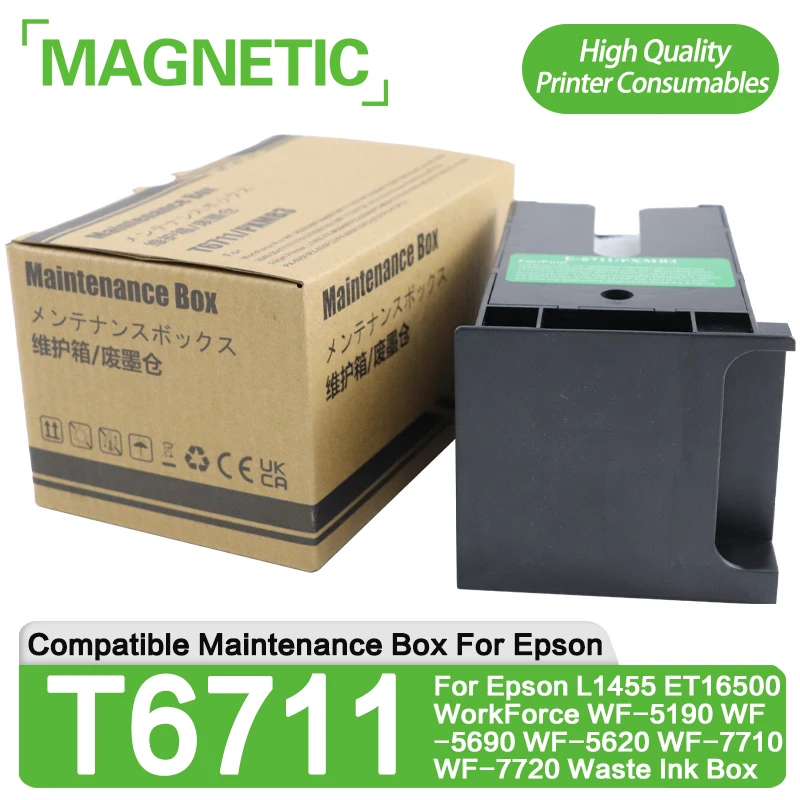 C13T671100 T6711 E-6711 Maintenance Box For Epson WF3520 WF3540 WF3620 WF3640 WF7715 WF7510 WF7610 WF7620 WF7710 WF7720 Printer