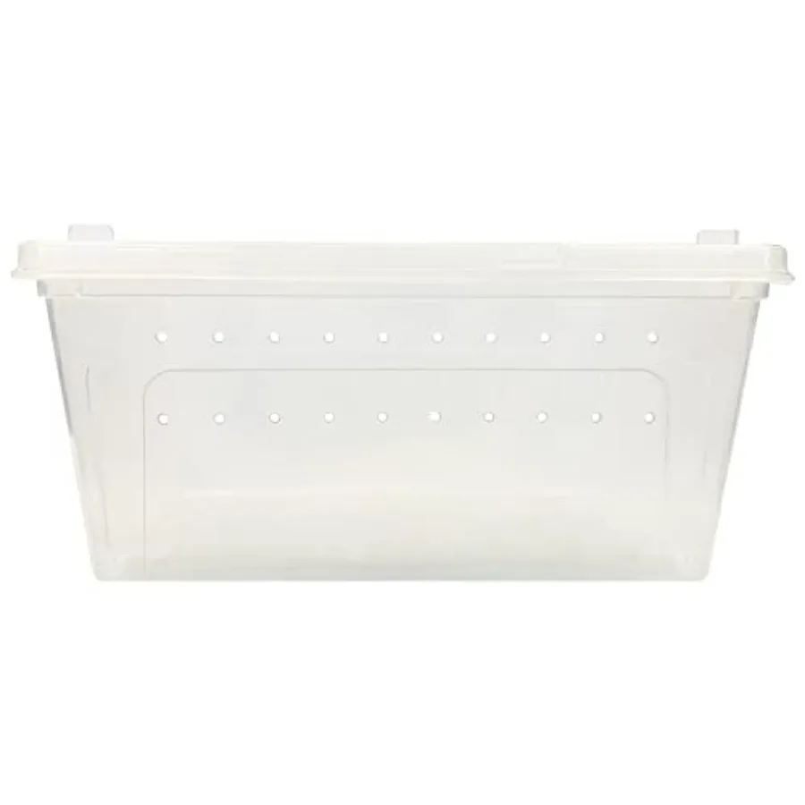 

Happy Habitat - Ventilated Enclosure and Breeder Box - for Live Feeder Insects, Reptiles, Amphibians and Other Small Pets - Dur
