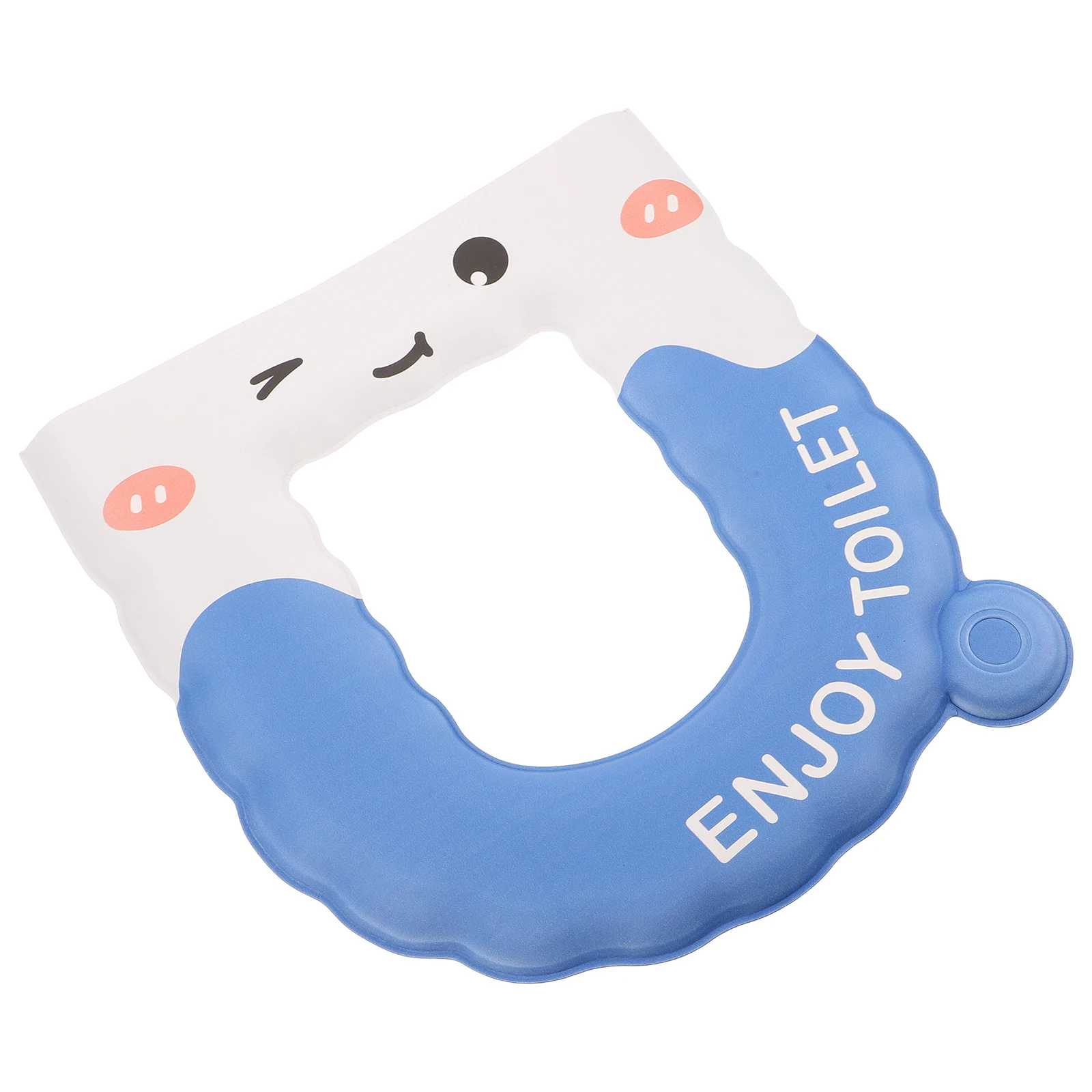 

Eva Toilet Seat Cushion Pad Waterproof Reusable Sky-blue Bathroom Mat Accessory Home Use Universal Fit Comfortable Cartoon