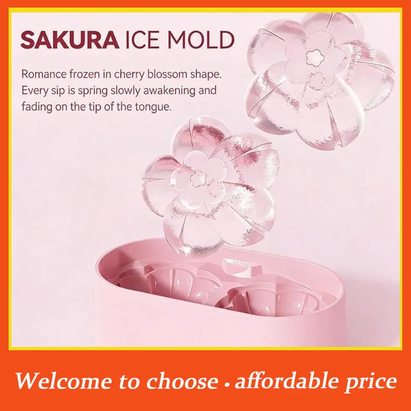 #Ice Maker Flower Ice Mold Food Grade Material 3D Appearance PP Mold Easy Demolding Cherry Blossom Creative Household Ice Mold