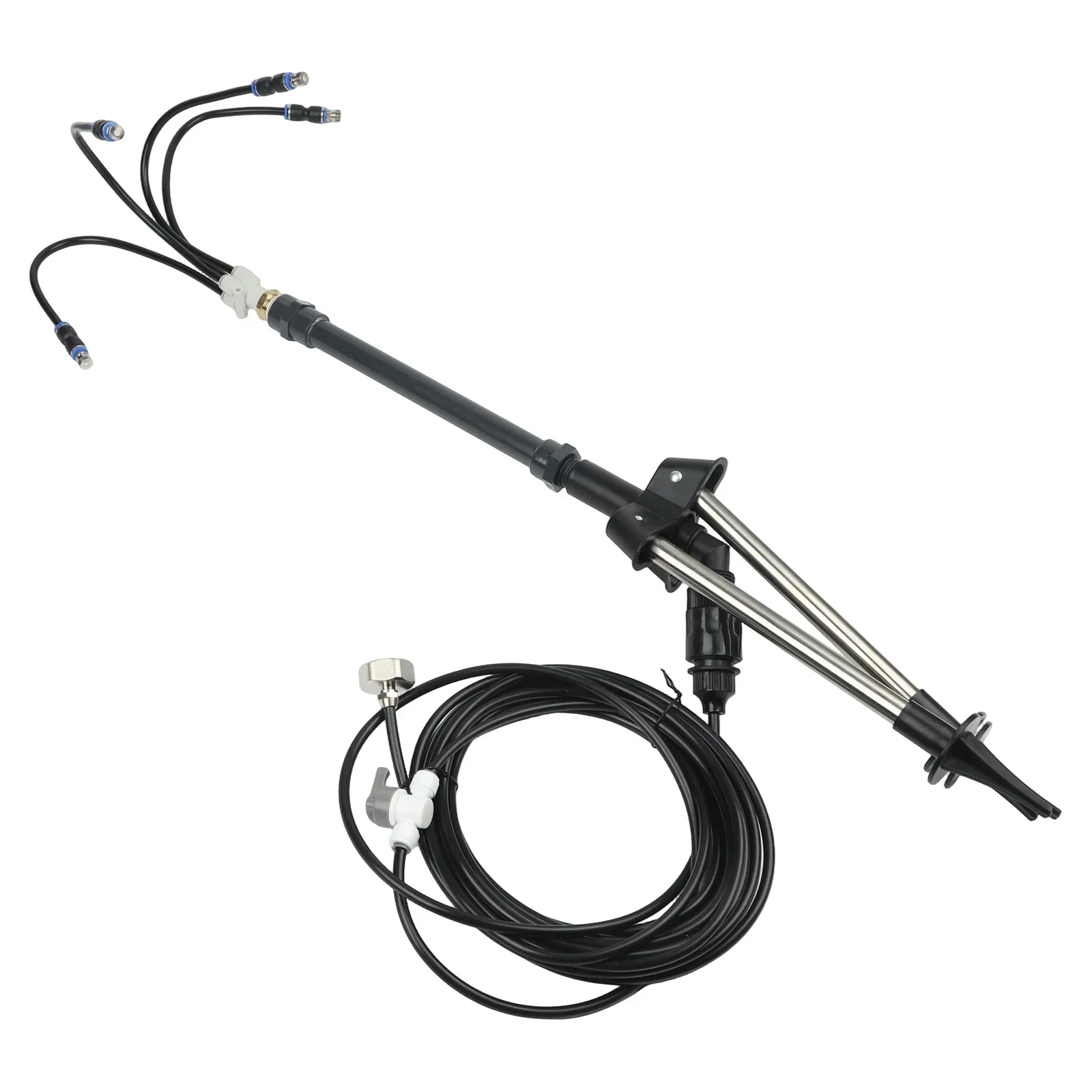 360 Degree Outdoor Misting System with Adjustable Height and Brass Nozzle for Cooling For Patios Pools Yards and Gardens