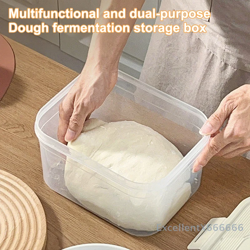 

Essential Home Bread Box with Airtight Lid; Food Storage Container for Sandwiches, Toast and Cake; Durable Crisper Case.