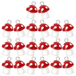 20 Pcs Mushroom Pendant Charms for Earring Making Earrings Bulk Jewelry Mushrooms