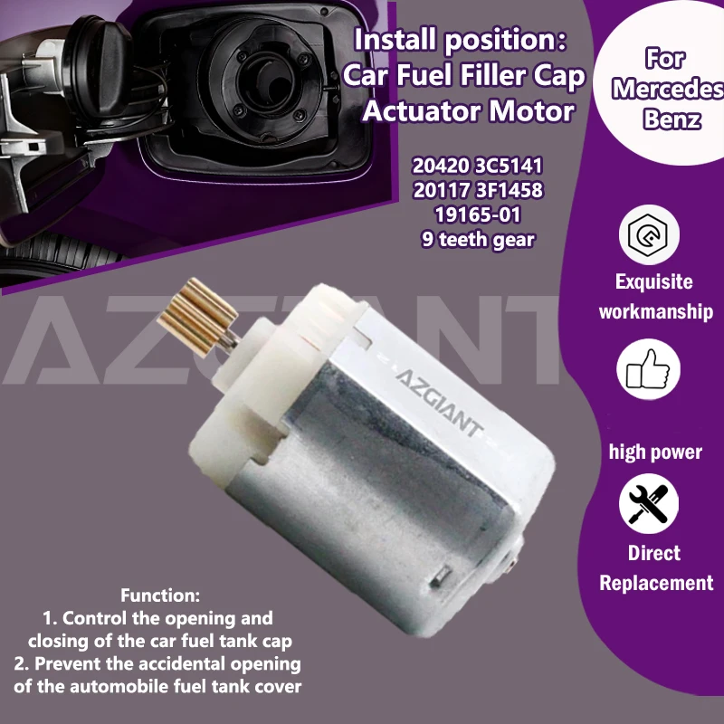

AZGIANT 20420 3C5141/19165-01 Car Fuel Filler Cap motor For Mercedes Benz A-Class W169 A160 A170/ B-Class W245/Vito/Mixto W639