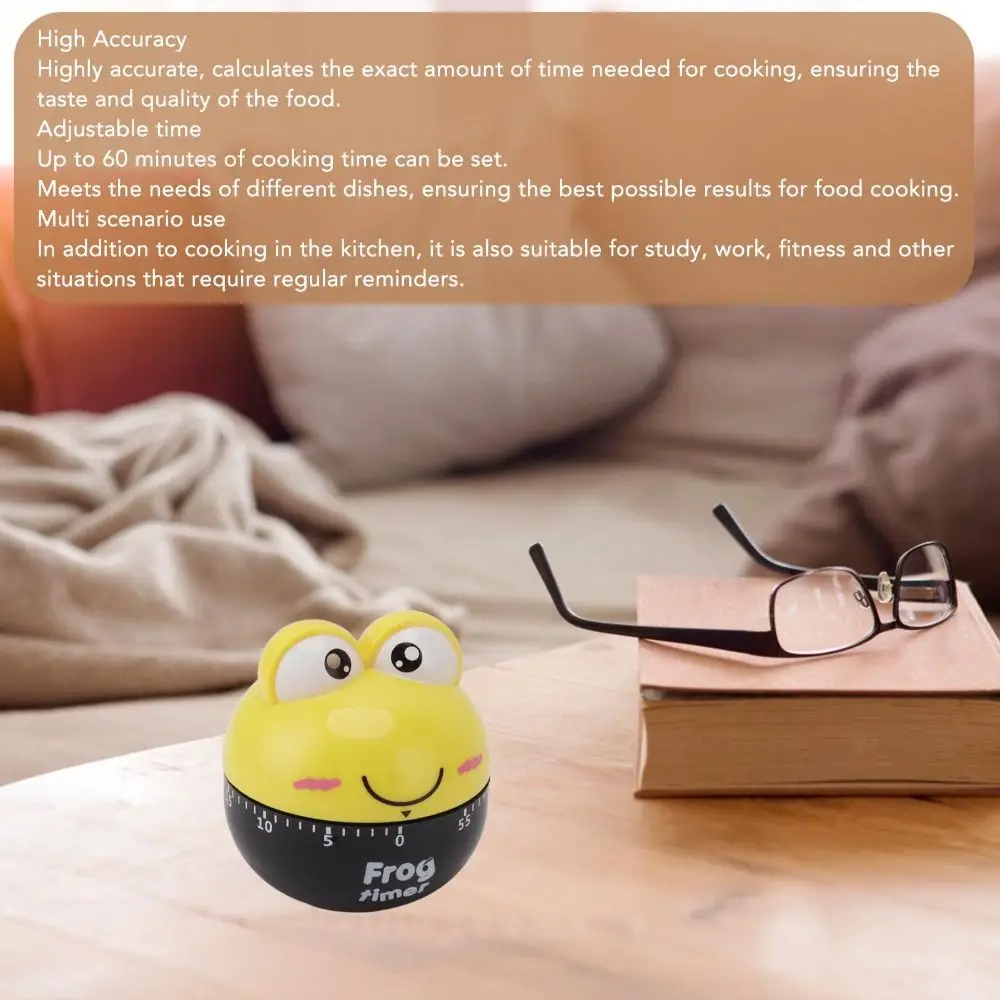 Cartoon Animal Kitchen Timer Adjustable 60 Minutes Cooking Timer High Accuracy Decorative Mechanical Counters Clock Study