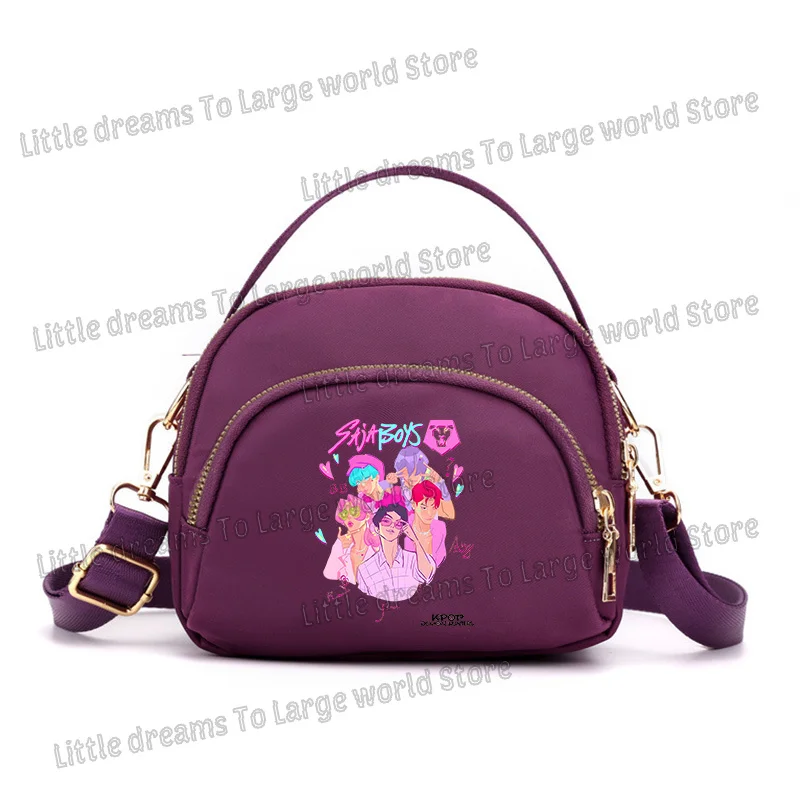 Bolso de hombro Demon Hunters Kpop, Mini bolsas de almacenamiento de pañuelos portátiles para teléfono de Anime para exteriores, bolso cruzado de moda para mujeres y niñas, regalo