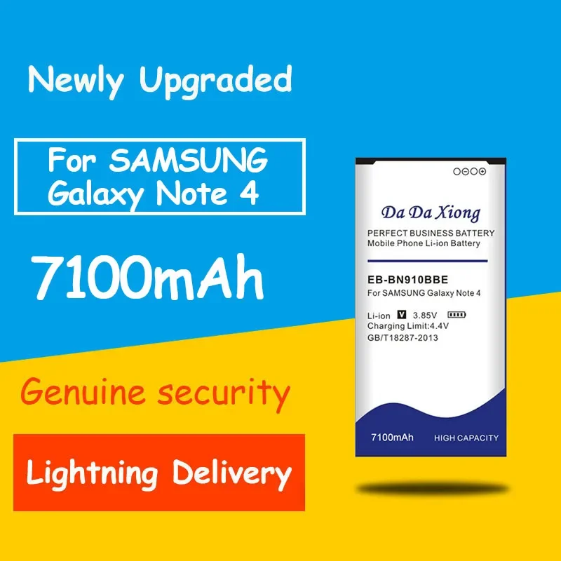 

7100mAh EB-BN910BBE Battery For Samsung Galaxy Note 4 Note4 N910H N910U N910A N910C N910F N910W N910FQ N910X N910V N910P/T/R