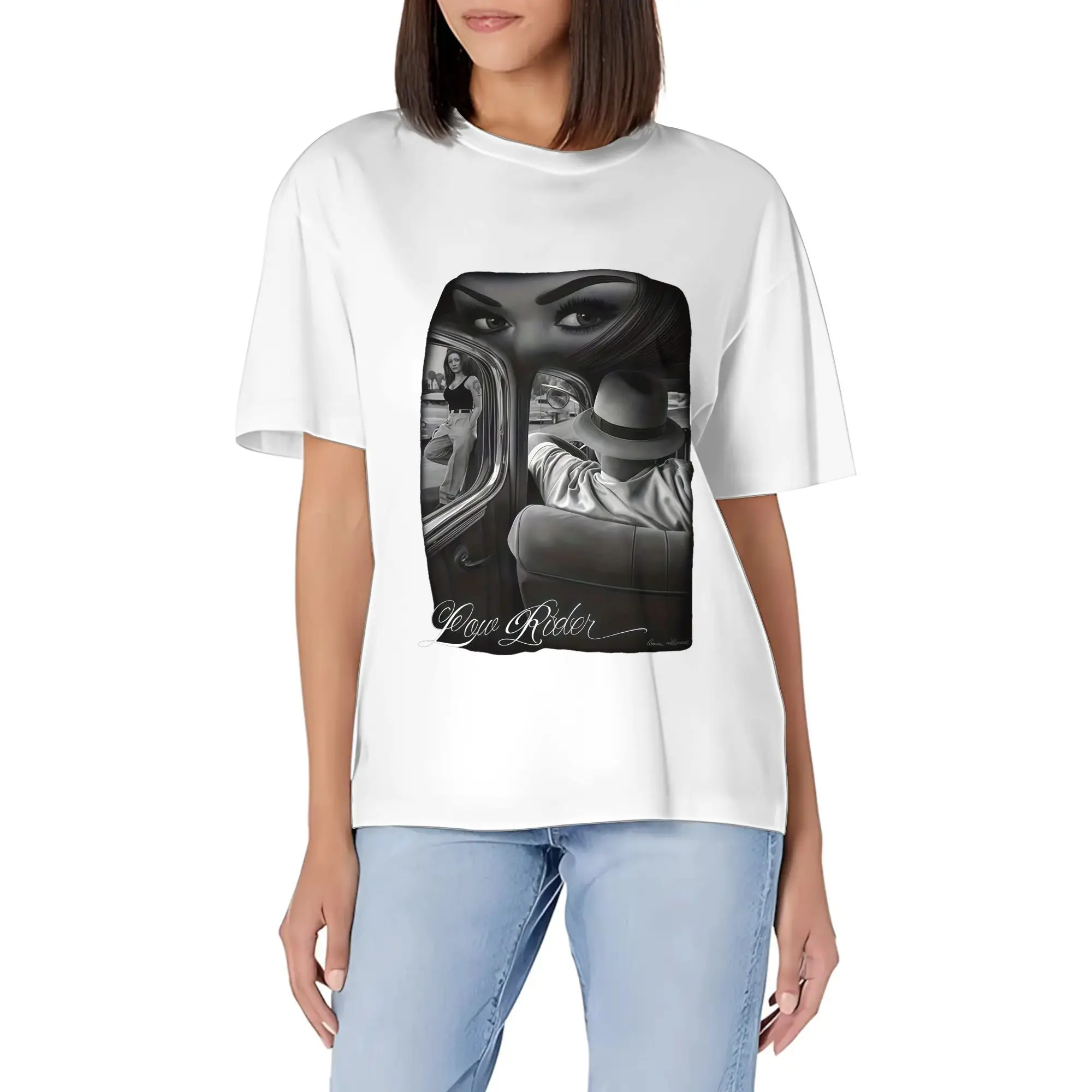 Vintage Artist DGA Signature Mexican American Cultural Apparel Streetwear Top Artistic Bold Urban Style Printed Tee Art Lovers