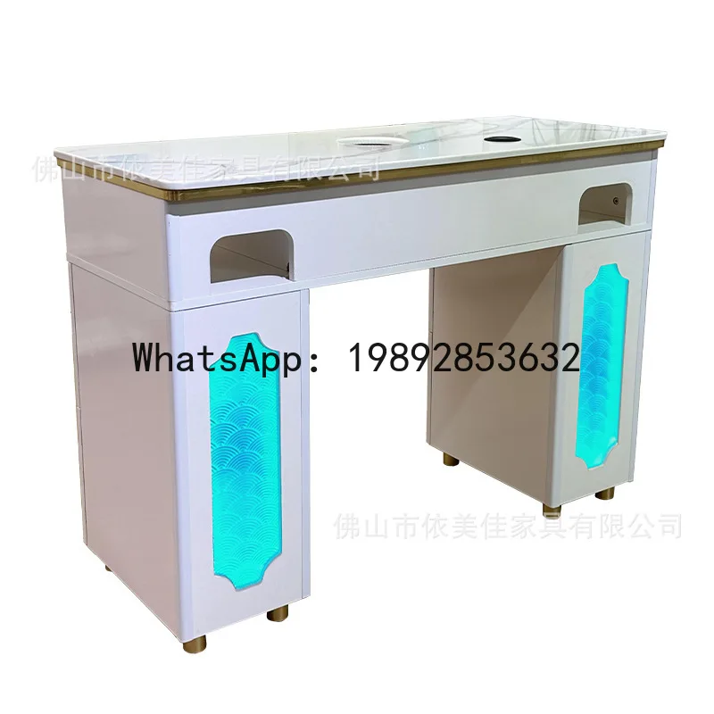 HYS high-power vacuum cleaner manicure table manufacturer economical single manicure table full set with socket table 5