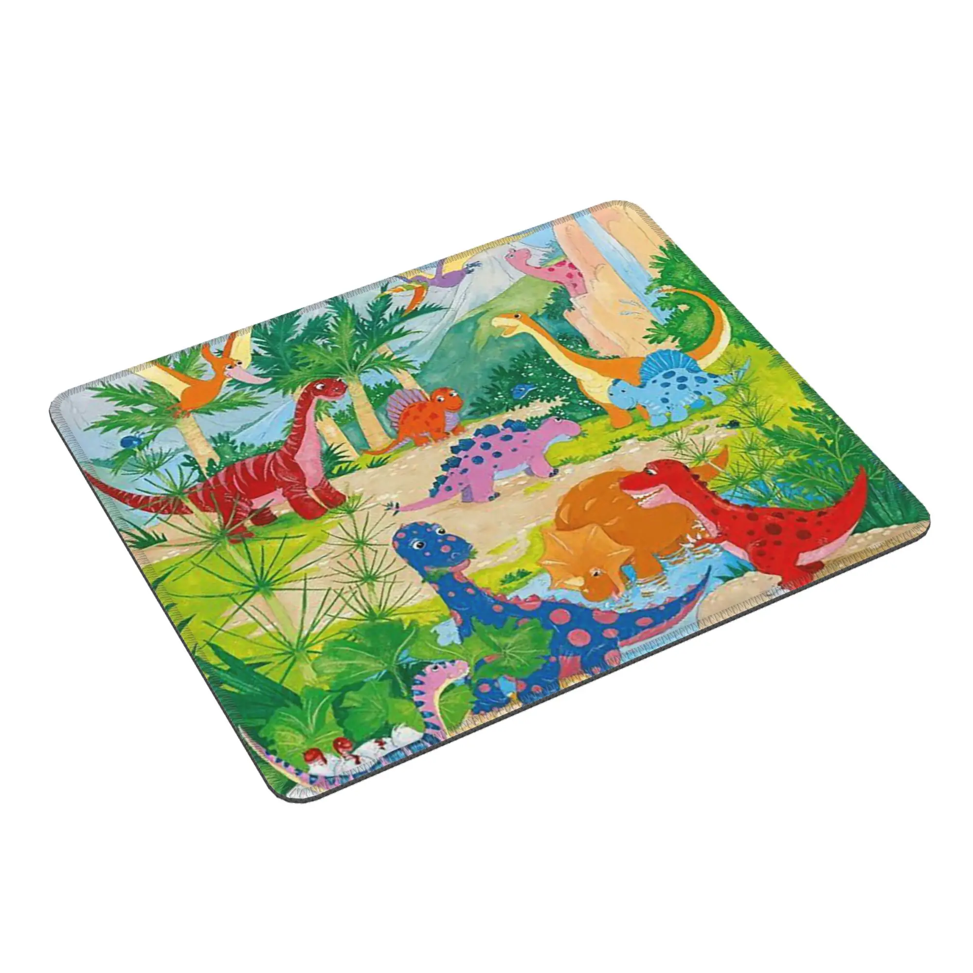 Dinosaur Scene In Landscape Pattern Mouse Pad Computer Keyboard Mouse Mat Gaming PC Laptop Desk Mat Office Table Mats